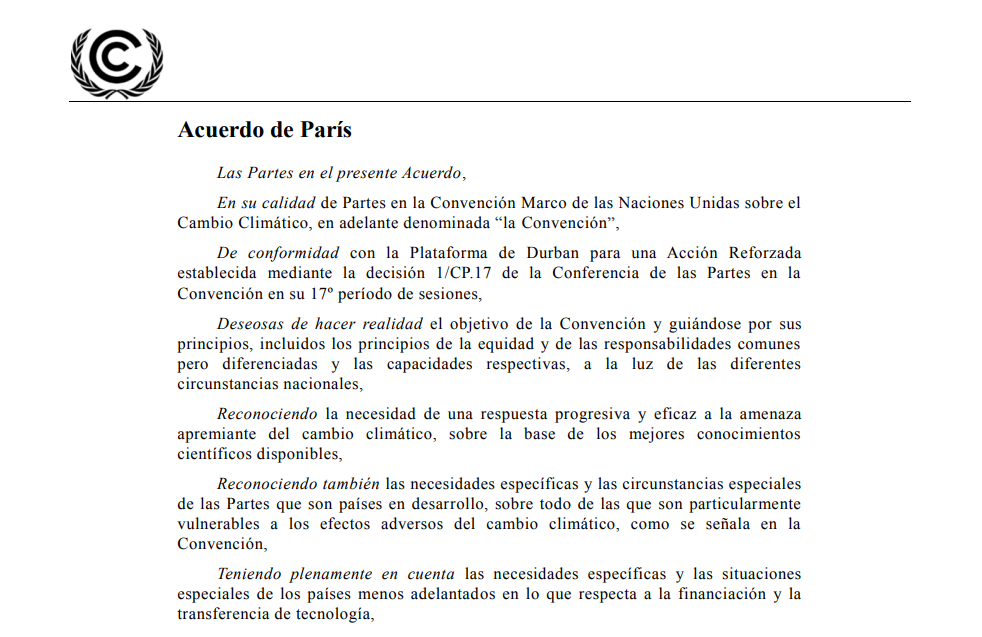 Acuerdo de Paris